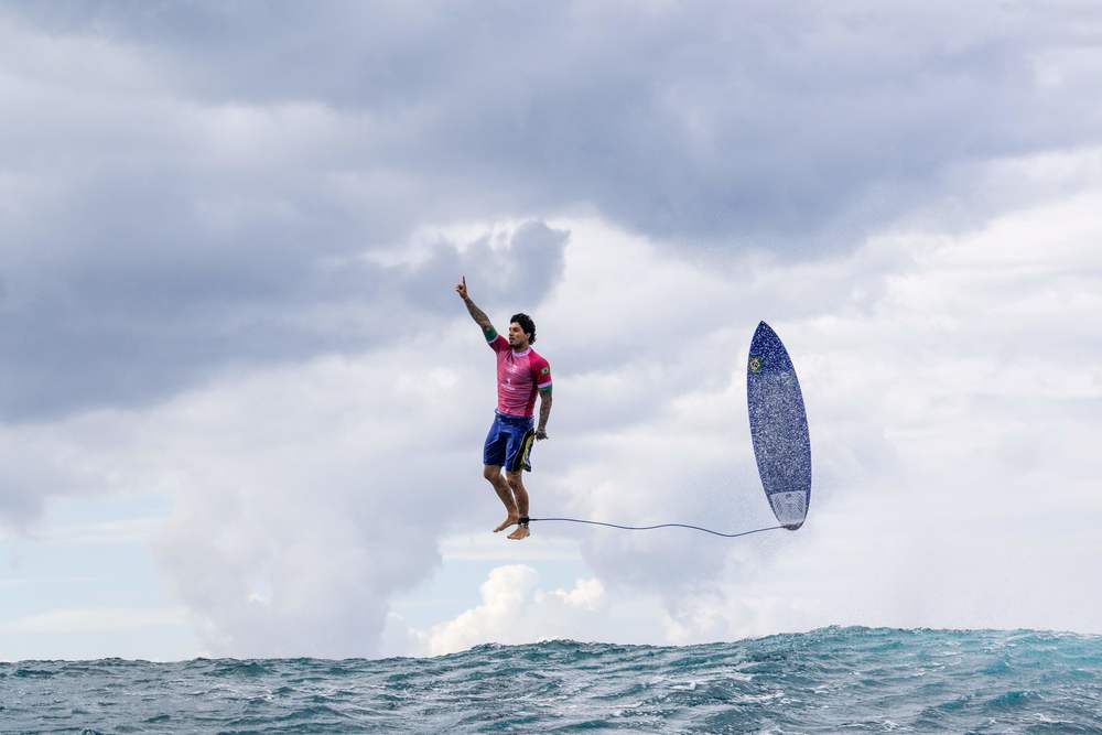 Gabriel Medina during the Paris 2024 Olympic Games © Jerome Brouillet | Agence France-Presse Gabriel Medina during the Paris 2024 Olympic Games © Jerome Brouillet | Agence France-Presse